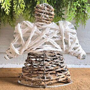 Glitter Twig Smaller Size Angel Christmas Holiday Farmhouse Decoration